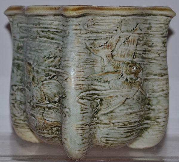 MARTIN BROTHERS VICTORIAN POT DECORATED WITH GROTESQUE FISH.