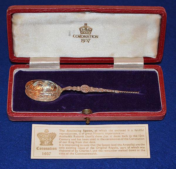 CASED ENGLISH CORONATION SPOON.