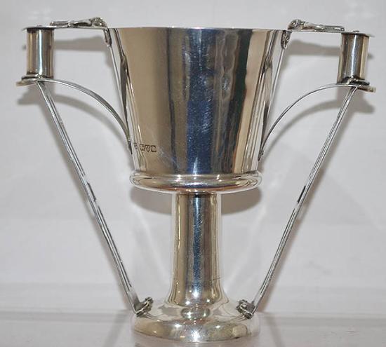 SILVER EDWARDIAN MODEL OF THE NESTOR CUP.