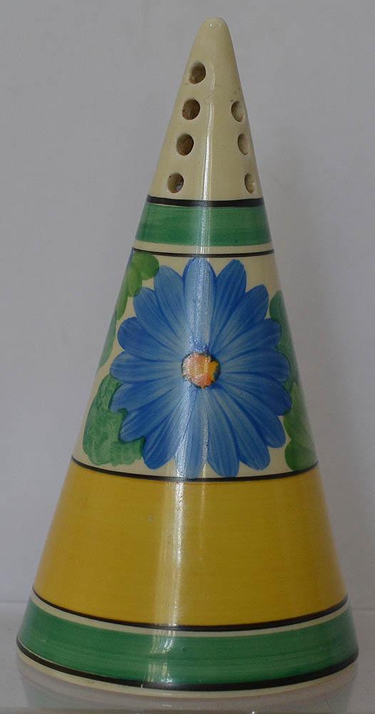 CLARICE CLIFF ART DECO CONICAL SIFTER.