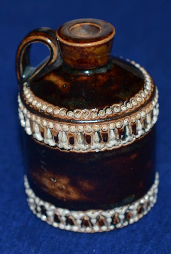 VICTORIAN MINIATURE DOULTON ARTWARE FLAGON..