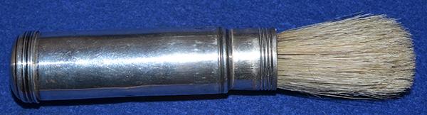 SILVER GEORGE THE 3RD SHAVING BRUSH DATED 1792.