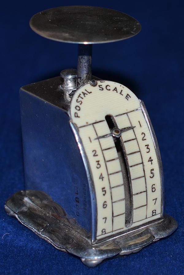 SILVER ANTIQUE ENGLISH POSTAL SCALES.