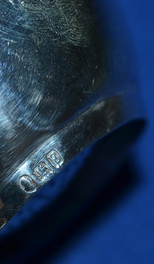 SILVER GEORGIAN WINE FUNNEL AND MATCHING STRAINER.