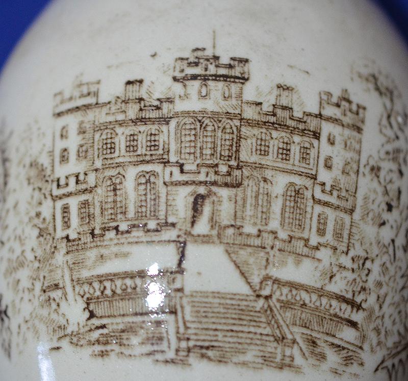 SCOTISH VICTORIAN PICTORIAL WHISKY JUG.