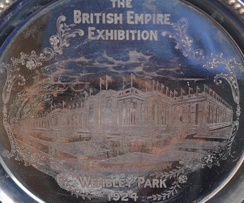 SILVER PLATED ANTIQUE ADVERTISING SALVER.