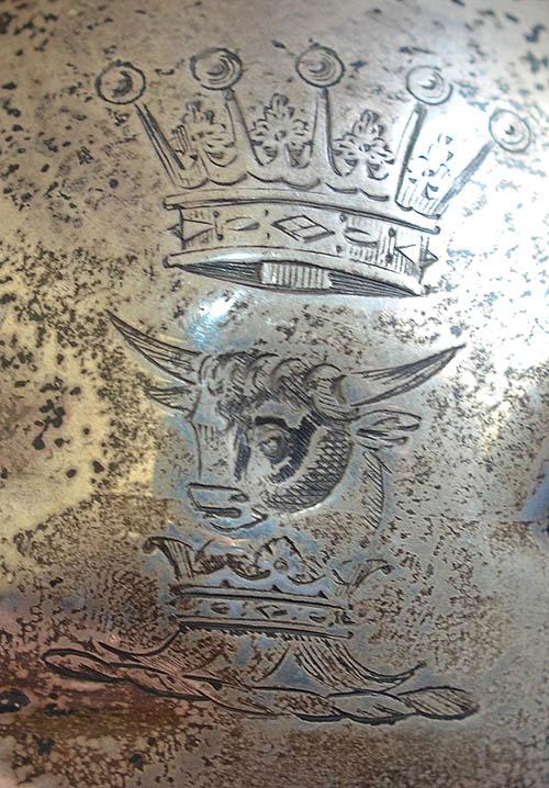SILVER VICTORIAN GRENADE TABBLE LIGHTER.