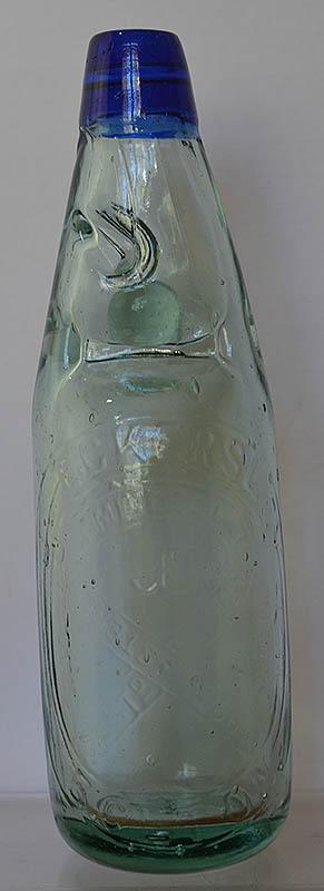 VICTORIAN BLUE TOP CODD BOTTLE.