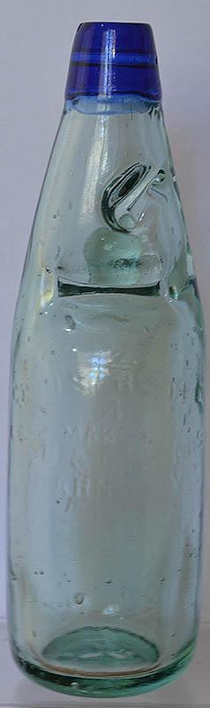 VICTORIAN BLUE TOP CODD BOTTLE.