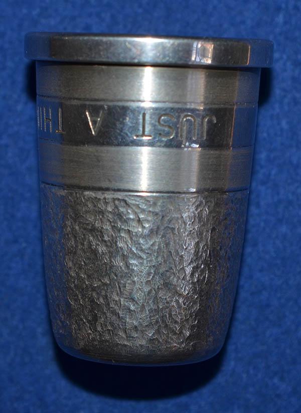 SILVER NOVELTY SPIRIT SHOT CUP.